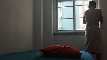 Preview 2 of Stoned Orgasm - Guy with big dick in girlfriend&#039_s bed who traveled