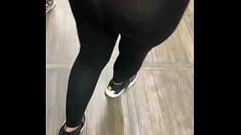 Preview 4 of Gig Boobs Xx - Wife in transparent spandex with visible peach panties