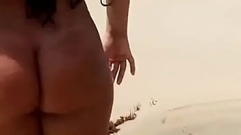 Preview 4 of Sniffting Poppers - Clara Brazil se exibindo na praia de nudismo