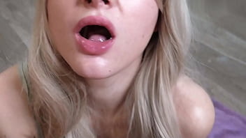 Preview 4 of Lucky Guy Rimjob - Sexy Blonde Sensual Sucks Big Dick and Licks Balls to Cum in Mouth
