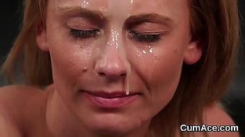 Preview 1 of Zoo Sex Horsh - Naughty bombshell gets cumshot on her face sucking all the juice