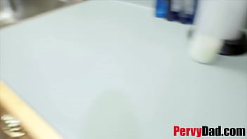 Preview 1 of Esmira Azeri - Pervy step Dad Emotionally Blackmails Skinny Teen Daughter Into Fucking Him