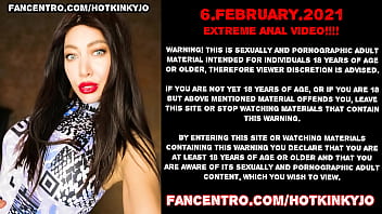 Preview 1 of Anal Matures Fat Tits - Hotkinkyjo extreme deep anal dildo,  belly bulge &amp_ prolapse