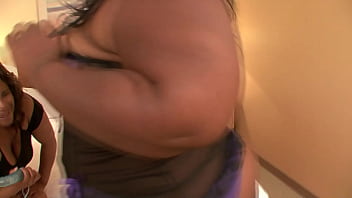 Preview 1 of Mom And Sun Fast Fuking - Two ebony BBWs lick each others fat pussy