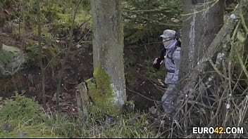 Preview 1 of Lela Star Camsoda - Soldier voyeur an interracial fuck from the woods