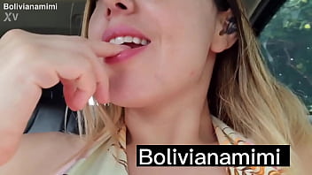 Preview 2 of Big Red Lips Fat - Flagrada chupando rola com bala no estacionamento do shopping.... quer ver??.. : bolivianamimi