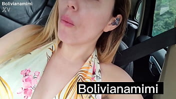 Preview 1 of Big Red Lips Fat - Flagrada chupando rola com bala no estacionamento do shopping.... quer ver??.. : bolivianamimi