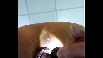 Preview 1 of Bondage Squirt Anal Toying - Hollow ass plug