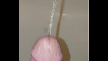 Preview 1 of Big Breased Hot Mom - Marking my shower with a full bladder and an erection.
