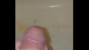 Preview 4 of Big Breased Hot Mom - Marking my shower with a full bladder and an erection.