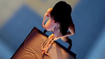 Preview 2 of Rape Forced Clit Rubbing - Giant Futa Dickgirl Masturbates on a Tiny Man