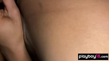 Preview 4 of Tante Jawa Bugil - Ebony babe Misty Stone in sexy uniform feeding her shaved pussy
