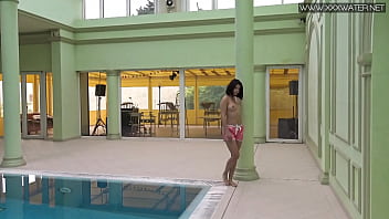 Preview 1 of Fitness Model Orgasm Vibrator - Nude swimming pool erotics by Lady Dee Czech teenie
