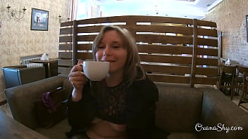 Preview 3 of Flat Chest Gir - Flashing in the cafe