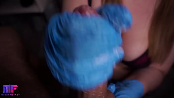 Preview 3 of India Sex 7 - Masseuse in gloves rubs penis enlargement cream