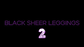 Preview 1 of Badism - Fat Ass Wife Sheer Black Leggings 2