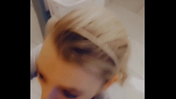 Preview 2 of Fuck Slee Teen - Sucking BBC of Walmart Manager in Bathroom of Walmart on my Break because I was Late