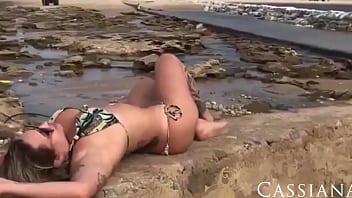 Preview 2 of Mom Son Ninja Studio - Praia e um menage muito gostoso com minha amiga que adorava lamber meu cu