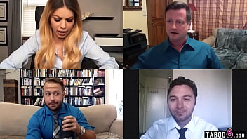 Preview 1 of You Brazer Com Mom Son Fuck - Huge tits employee Brooklyn Chase did not know it was a video chat