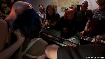 Preview 2 of Virgin Women Sex - Submissive slut fucked in public bar