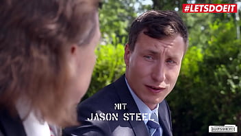 Preview 1 of Japanese Vs Negro Rape - LETSDOEIT - (Sina Velvet &amp_ Jason Steel) Lucky Guy Gets Sucked Nice And Deep At Work By A Big Ass Austrian Secretary