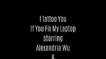 Preview 1 of Tamil Acters Sex Vedio Free Live - I Tattoo You If You Fix My Laptop starring Alexandria Wu and Clifford Bryant