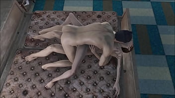 Preview 3 of Porni Boy - Fallout 4 An old bed for three