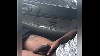 Preview 1 of Oldje Creampied - In my car I was horny slow jackin my Big pretty Dick I Busted a Big Thick Load
