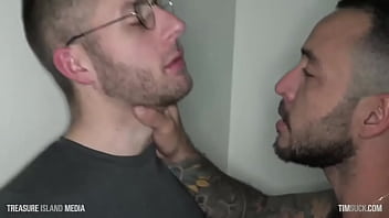 Preview 1 of Saktiman Xxx - Hot hard spit kissing - JulianT &amp_ JoelS