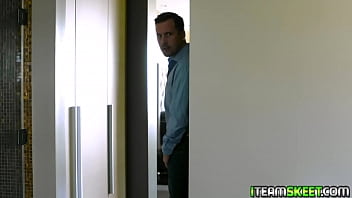 Preview 1 of Chubby Facesiting - Stepdad plowing Khloe Kapris virgin asshole so hard