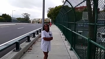 Preview 1 of Yiy Xvide9s - Black Woman Naked in Public