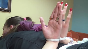 Preview 3 of Topkamsla Xxx - girl tied up in bondage with palms out
