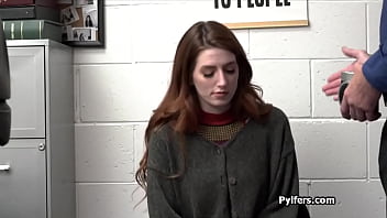 Preview 2 of Ethiopian Student - Redhead Aria Carson bouncing on officers dick