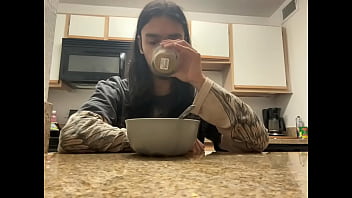 Preview 2 of Asian Va Barat - cute dude gets fucked by depression as he eats a terrible meal