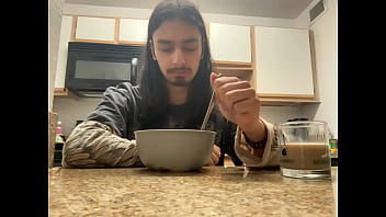 Preview 1 of Asian Va Barat - cute dude gets fucked by depression as he eats a terrible meal
