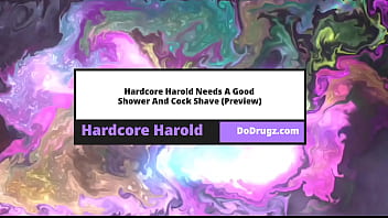 Preview 1 of Dvuma 129 - Hardcore Harold Needs A Good Shower And Cock Shave  (Preview)
