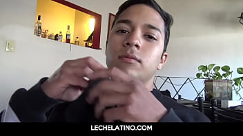 Preview 2 of Dykes Aurora Belle - Latin hunk takes big uncut cock warm facial cumshot