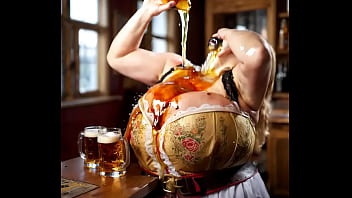 Preview 2 of Eat Until Cum - Busty German BBW size 2 (AI Generated)