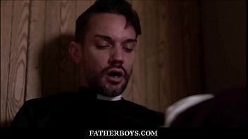 Preview 4 of Marissa Mae Gangbang - Twink Catholic Altar Boy Edward Terrant Fucked By Priest Dale Kuda In Confessional