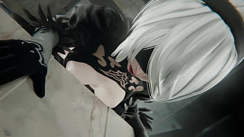 Preview 3 of Kajol Sex - 2B Es Follada Dur&iacute_simo Por Una Gran Verga | Nier: Automata