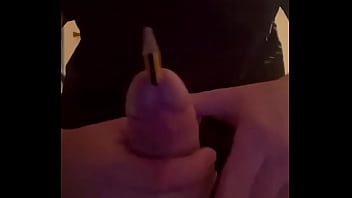 Preview 2 of Xxx Video 2018 Sani Livra - Teen sounding with pencil and brush