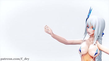 Preview 4 of Masturbasi Orgasme Big Bobs - MMD R18 Sea Breeze Micro Bikini Kawaii Strike