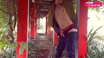 Preview 2 of Pinch A Titty Part 3 - [Hansel Thio Channel] Public Nude - Sudden Horny When I Survey China Town Garden As The Place Chinese New Year Party Part 3