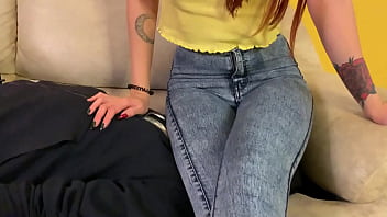 Preview 4 of Momey Seks - Mistress Sofi Gives Herself a Pedicure While Ignored Fullweight Jeanssitting (Preview)
