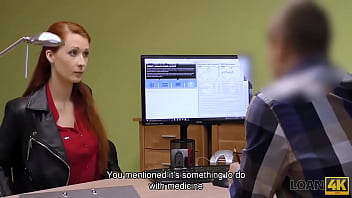 Preview 1 of Ktrena Kaff - LOAN4K. Redhead has spontaneous sex in the office with loan agent