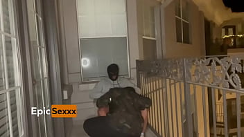 Preview 3 of Arabian Lesbian Party - SNEAKY LINK ON MY BALCONY WAS SO LIT !