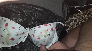 Preview 4 of Sxxxxcxx - cum satin big cup bra
