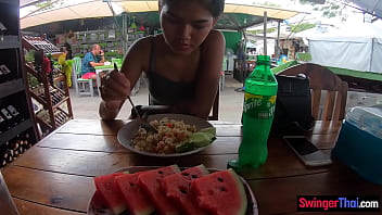 Preview 3 of Kannada Sex Vedo - Petite amateur Asian teen with her boyfriend out for lunch