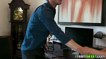 Preview 2 of Strapon Play - Stepdad plowing Ziggy Stars tight asshole with his mature cock