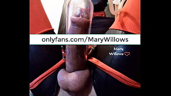 Preview 4 of Anal Wth Mature Mom - Mary Willows sissygasm milking teaser - Automatic milking with inflatable butt plug